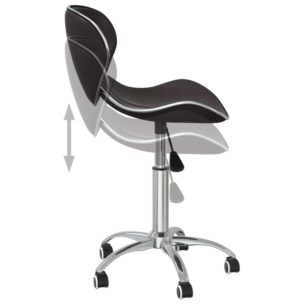 vidaXL Chaises de salle à manger pivotantes 2 pcs Similicuir Marron