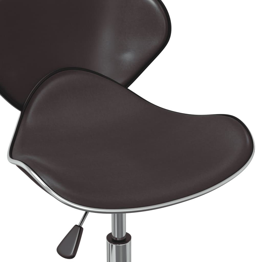 vidaXL Chaises de salle à manger pivotantes 2 pcs Similicuir Marron