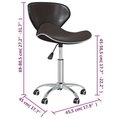 vidaXL Chaises de salle à manger pivotantes 2 pcs Similicuir Marron