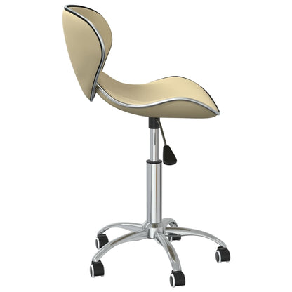 vidaXL Chaises de salle à manger pivotantes 2 pcs Crème Similicuir