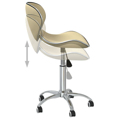 vidaXL Chaises de salle à manger pivotantes 2 pcs Crème Similicuir