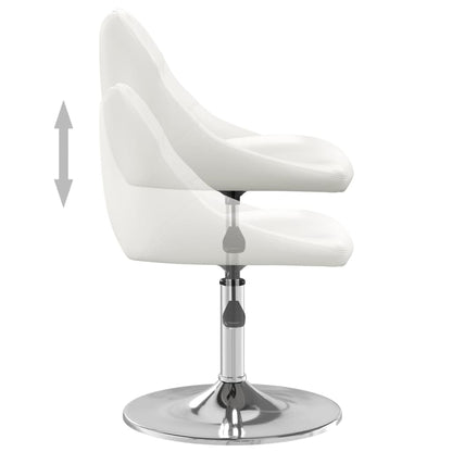 vidaXL Chaise de salle à manger similicuir blanc