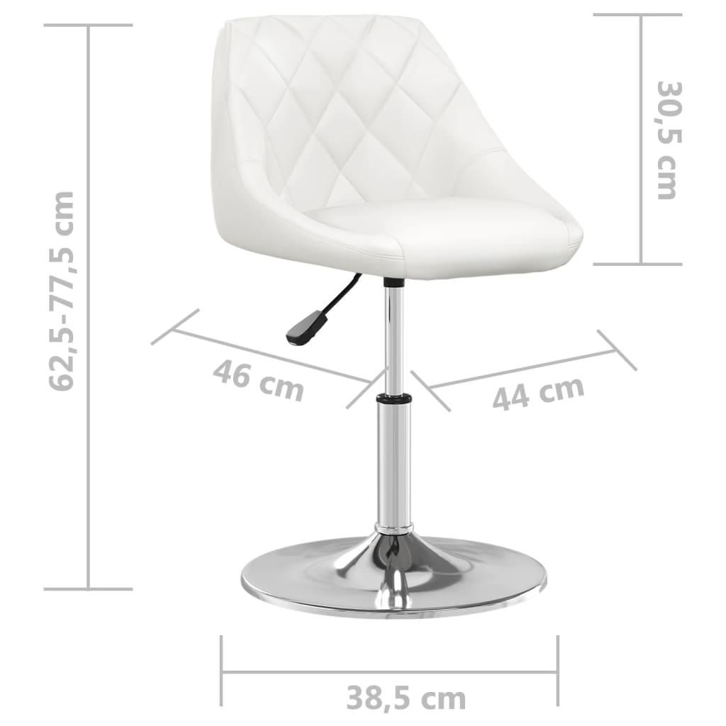 vidaXL Chaise de salle à manger similicuir blanc