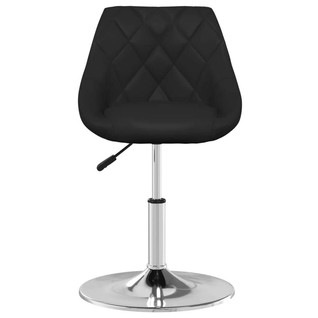 vidaXL Chaise de salle à manger noire en similicuir