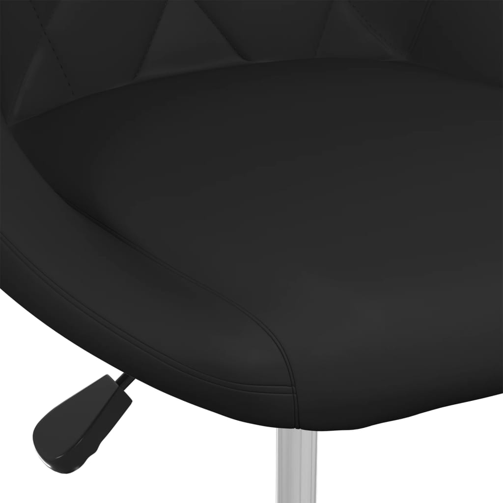 vidaXL Chaise de salle à manger noire en similicuir