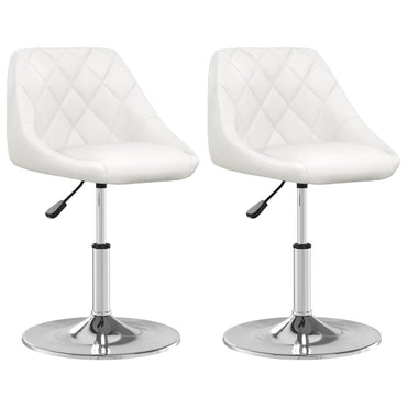 vidaXL Chaises de salle à manger 2 pcs Similicuir blanc