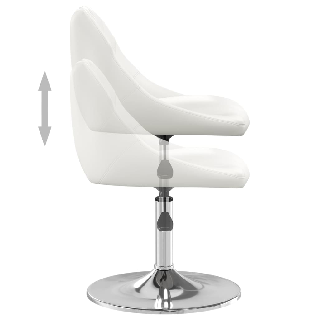 vidaXL Chaises de salle à manger 2 pcs Similicuir blanc