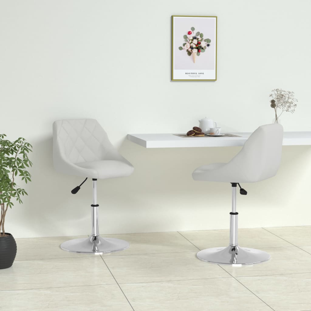 vidaXL Chaises de salle à manger 2 pcs Similicuir blanc