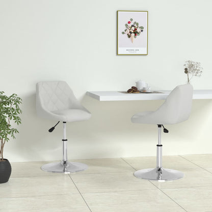 vidaXL Chaises de salle à manger 2 pcs Similicuir blanc