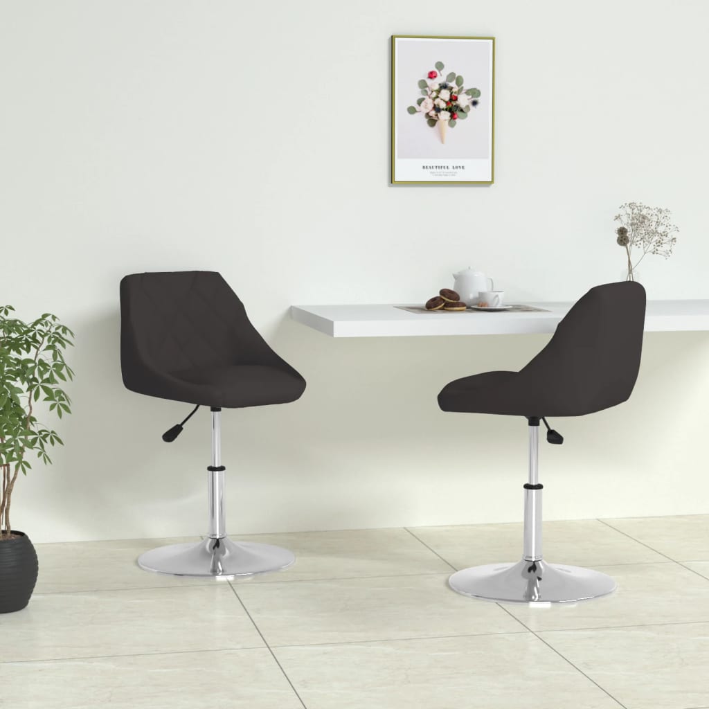 vidaXL Chaises de salle à manger 2 pcs Similicuir Noir