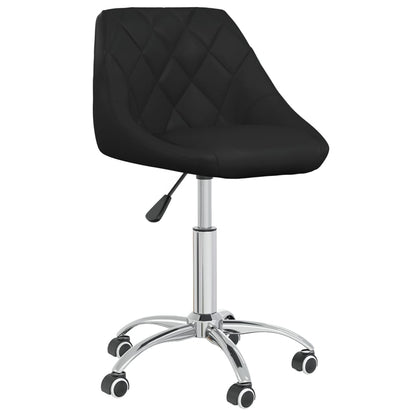 vidaXL Chaises de salle à manger 2 pcs Pivotantes Similicuir Noir