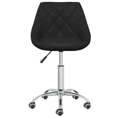 vidaXL Chaises de salle à manger 2 pcs Pivotantes Similicuir Noir