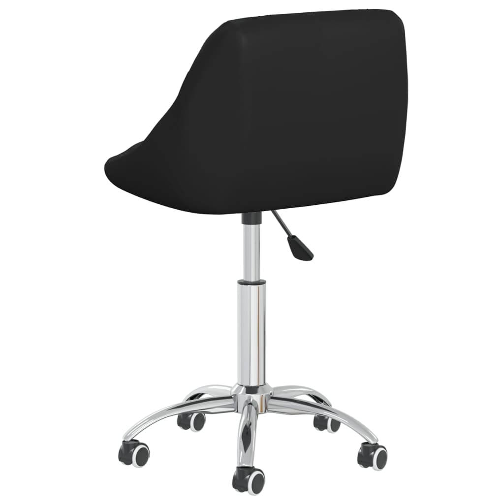 vidaXL Chaises de salle à manger 2 pcs Pivotantes Similicuir Noir