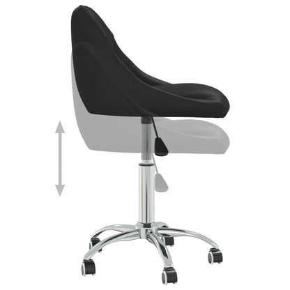 vidaXL Chaises de salle à manger 2 pcs Pivotantes Similicuir Noir