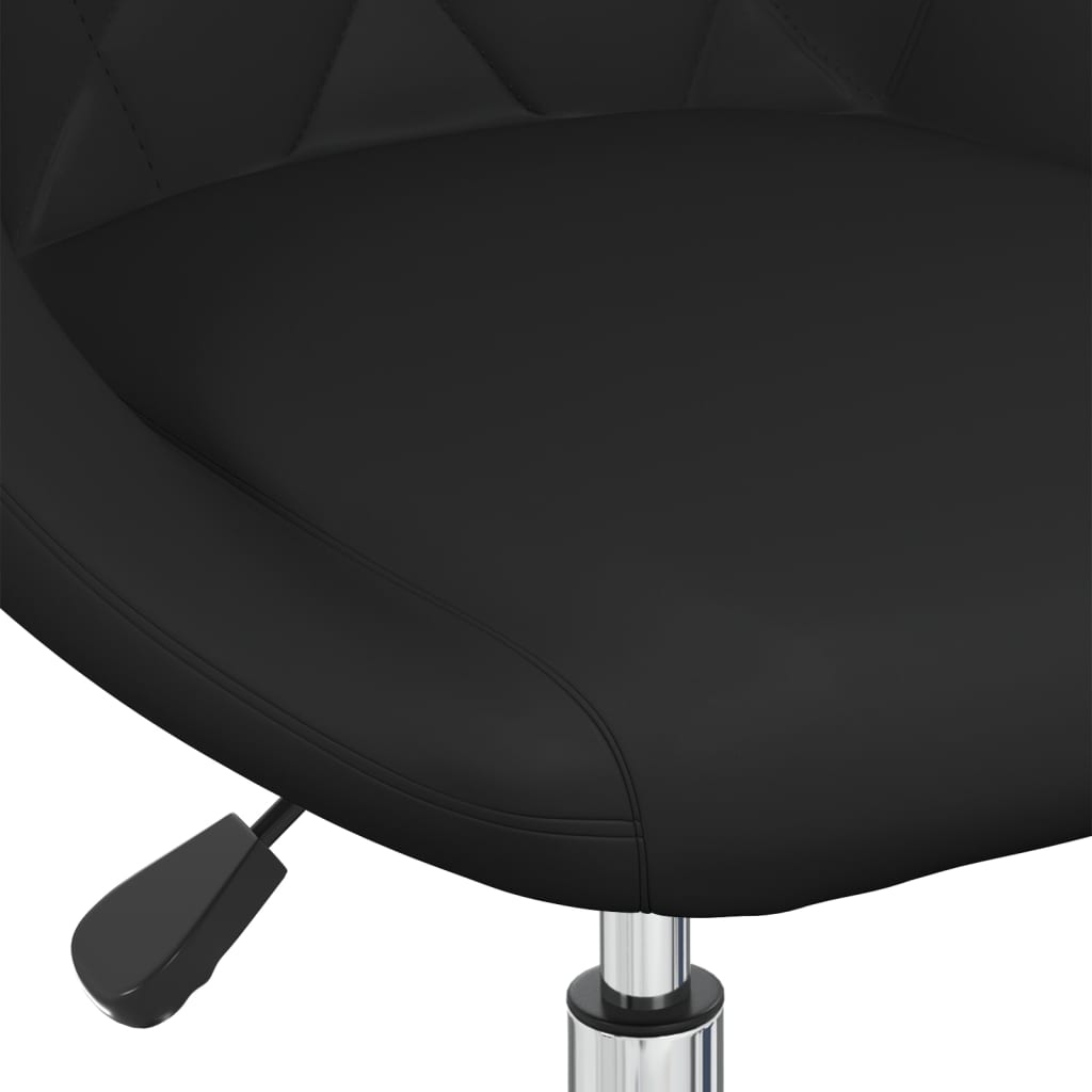 vidaXL Chaises de salle à manger 2 pcs Pivotantes Similicuir Noir