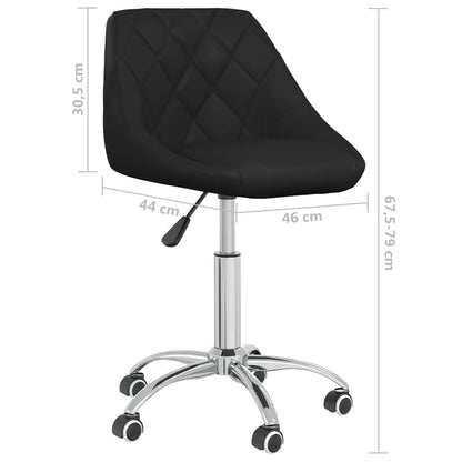 vidaXL Chaises de salle à manger 2 pcs Pivotantes Similicuir Noir