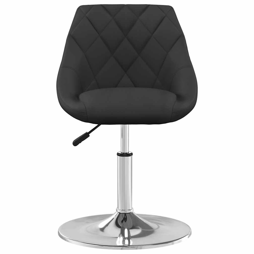 vidaXL Chaises de salle à manger pivotantes 2 pcs Noir Velours