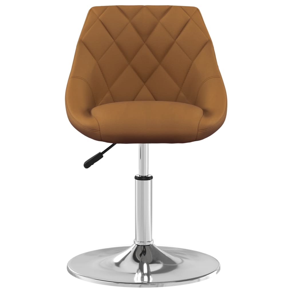 vidaXL Chaises de salle à manger pivotantes 2 pcs Velours marron