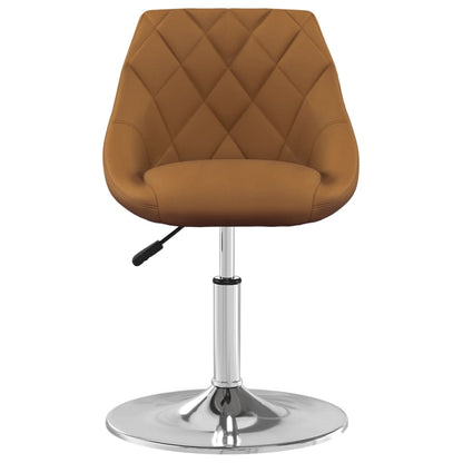 vidaXL Chaises de salle à manger pivotantes 2 pcs Velours marron