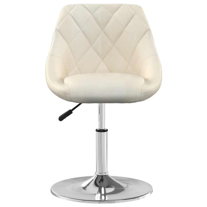 vidaXL Chaises de salle à manger pivotantes 2 pcs Crème Velours