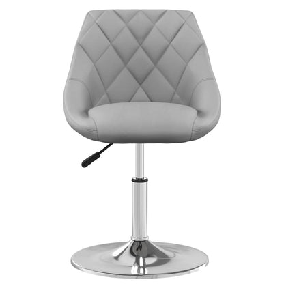 vidaXL Chaises de salle à manger pivotantes 2 pcs Gris clair Velours