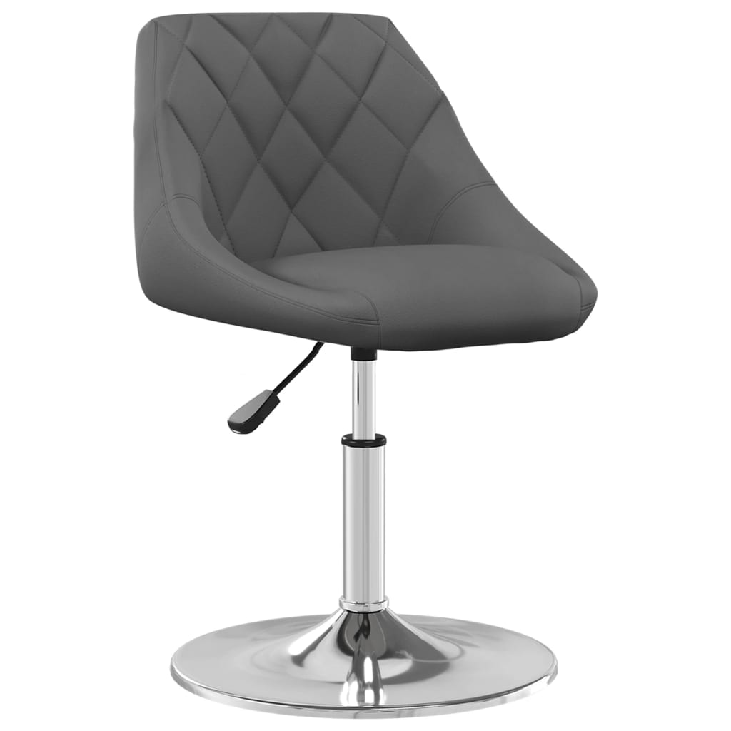 vidaXL Chaises de salle à manger 2 pcs Pivotantes Gris foncé Velours