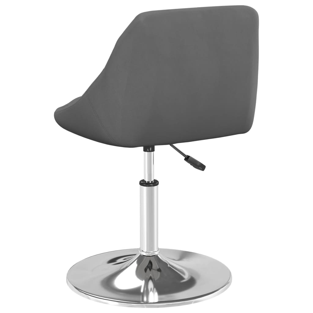 vidaXL Chaises de salle à manger 2 pcs Pivotantes Gris foncé Velours