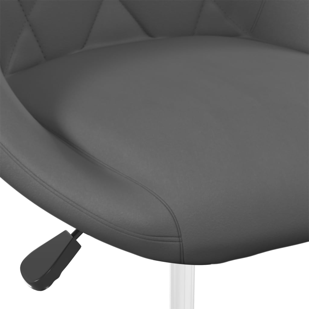 vidaXL Chaises de salle à manger 2 pcs Pivotantes Gris foncé Velours