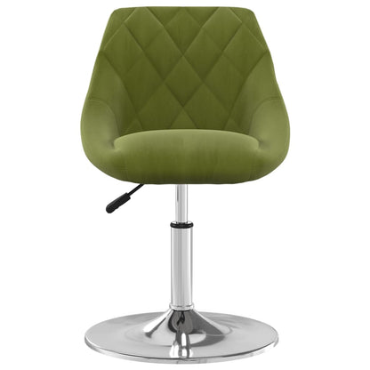 vidaXL Chaises de salle à manger pivotantes 2 pcs Velours vert clair