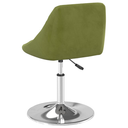 vidaXL Chaises de salle à manger pivotantes 2 pcs Velours vert clair