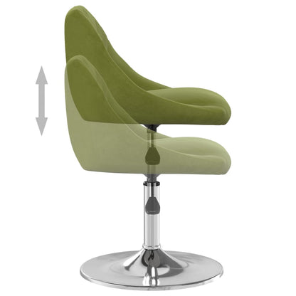 vidaXL Chaises de salle à manger pivotantes 2 pcs Velours vert clair