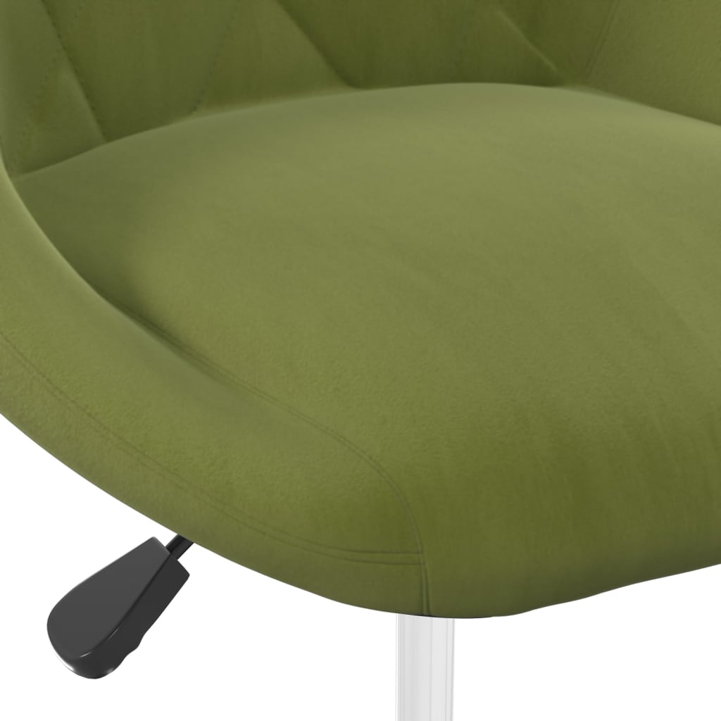 vidaXL Chaises de salle à manger pivotantes 2 pcs Velours vert clair