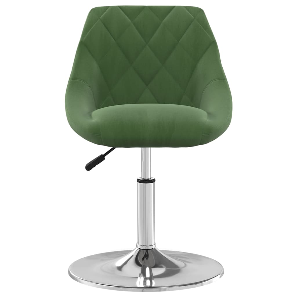 vidaXL Chaises de salle à manger pivotantes 2 pcs Vert foncé Velours