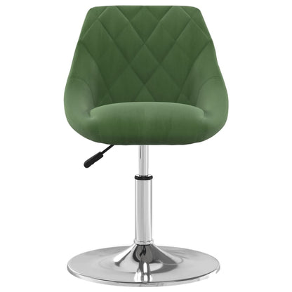vidaXL Chaises de salle à manger pivotantes 2 pcs Vert foncé Velours
