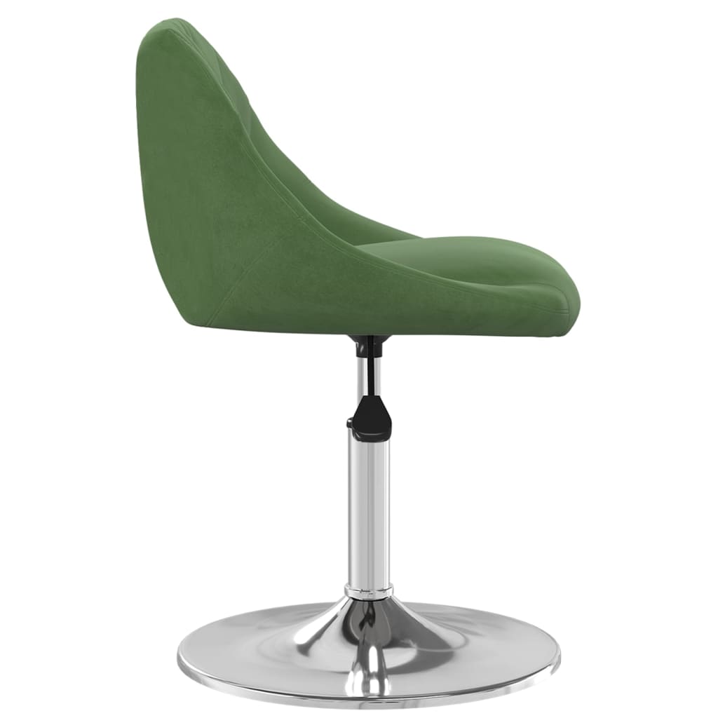 vidaXL Chaises de salle à manger pivotantes 2 pcs Vert foncé Velours
