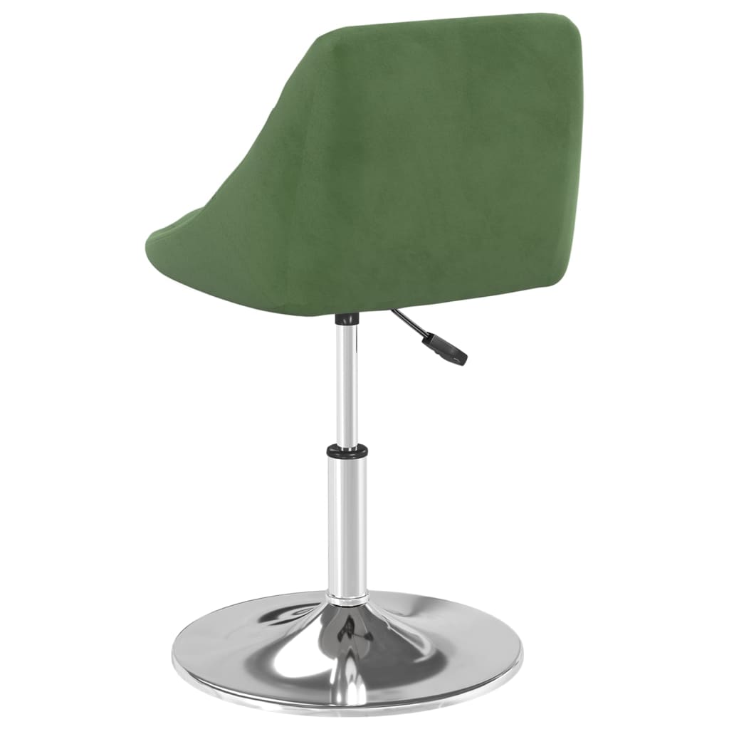 vidaXL Chaises de salle à manger pivotantes 2 pcs Vert foncé Velours