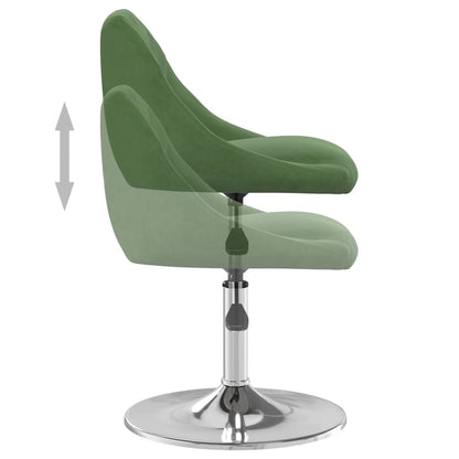 vidaXL Chaises de salle à manger pivotantes 2 pcs Vert foncé Velours