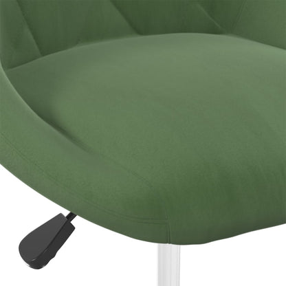 vidaXL Chaises de salle à manger pivotantes 2 pcs Vert foncé Velours