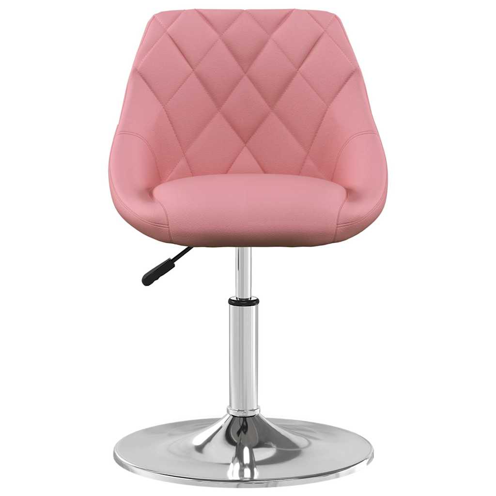 vidaXL Chaises de salle à manger 2 pcs Pivotantes Velours rose