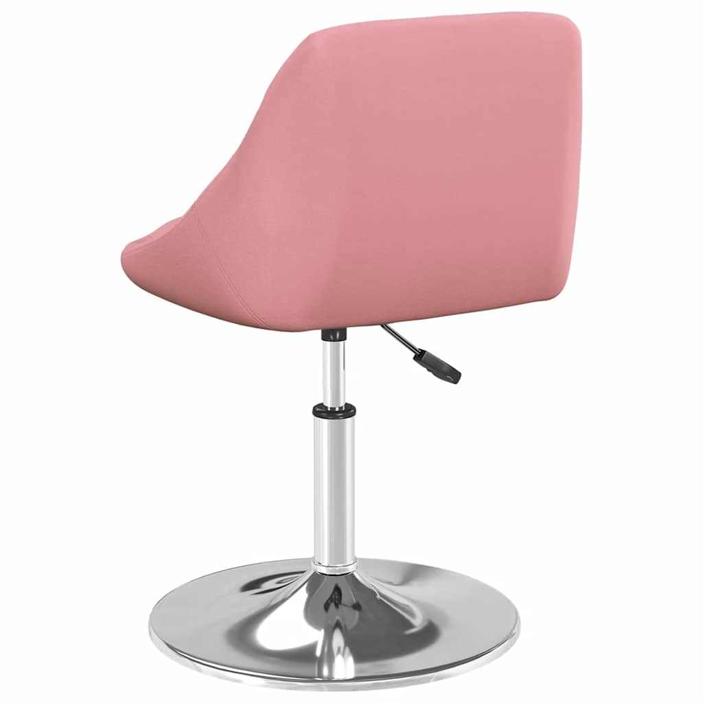 vidaXL Chaises de salle à manger 2 pcs Pivotantes Velours rose