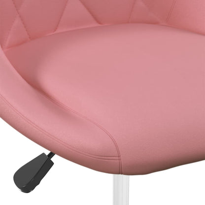 vidaXL Chaises de salle à manger 2 pcs Pivotantes Velours rose