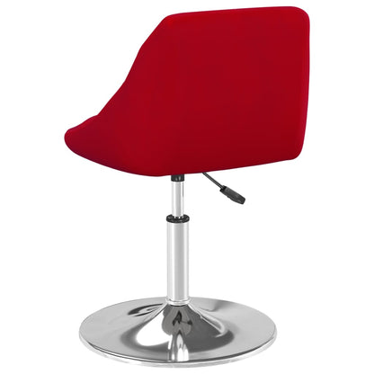 vidaXL Chaises de salle à manger 2 pcs Pivotantes Velours Rouge vin