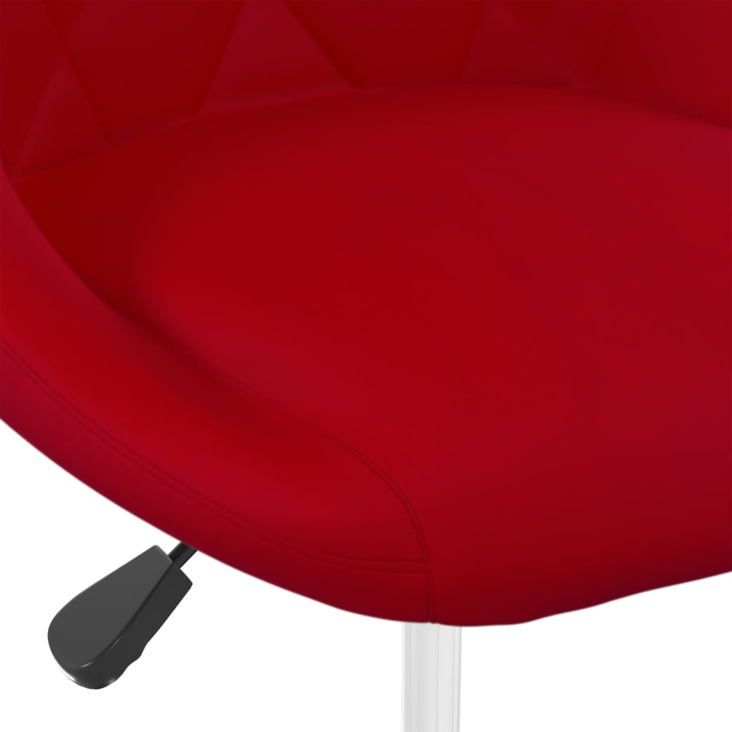 vidaXL Chaises de salle à manger 2 pcs Pivotantes Velours Rouge vin