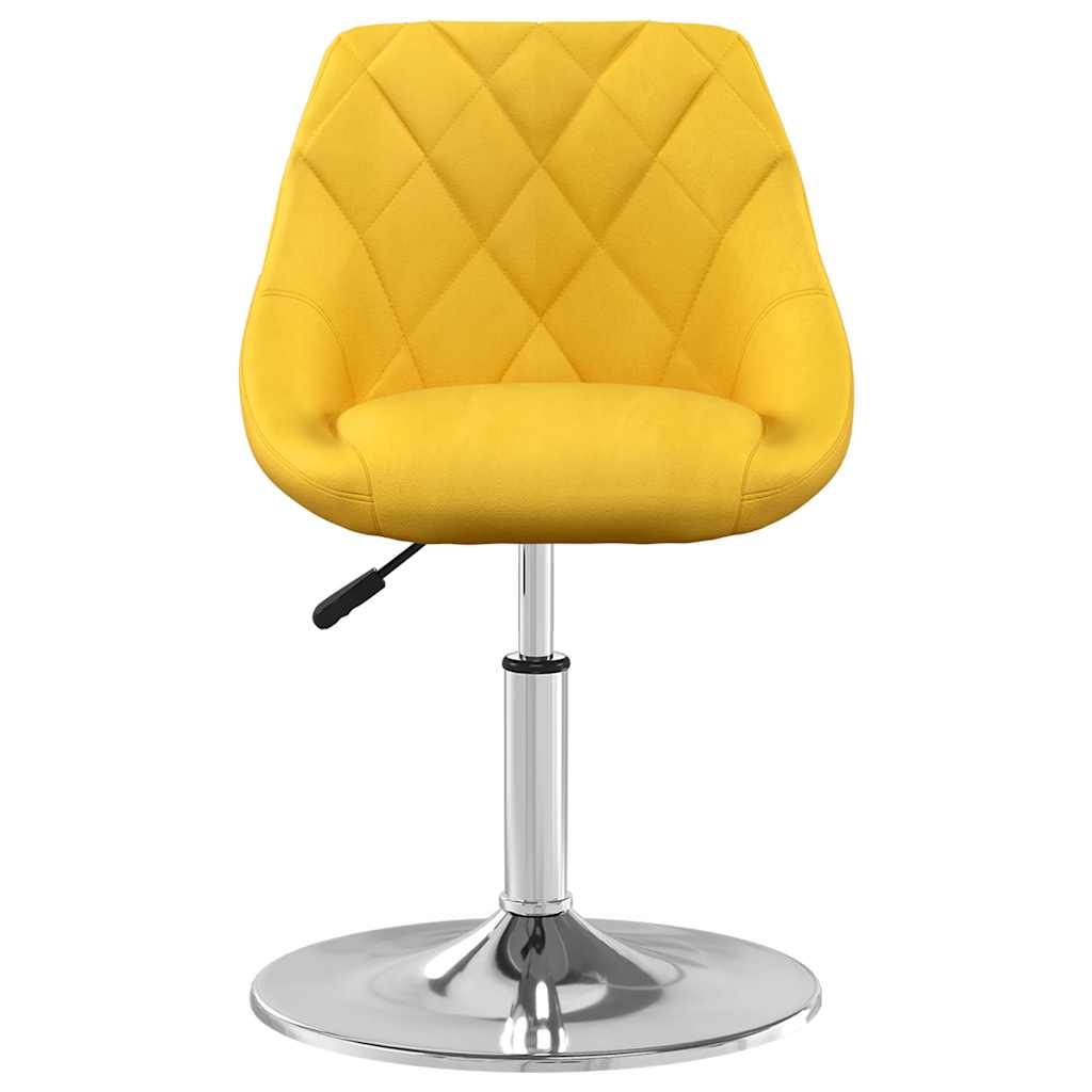 vidaXL Chaises de salle à manger pivotantes 2 pcs Velours jaune moutarde