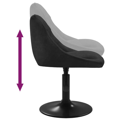vidaXL Esszimmerstühle 2 Stk. Drehbar Schwarz Samt