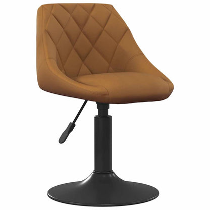 vidaXL Chaises de salle à manger pivotantes 2 pcs Marron 46 x 44 x 77,5 cm