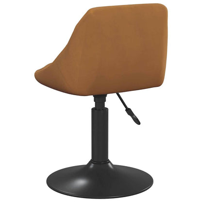 vidaXL Chaises de salle à manger pivotantes 2 pcs Marron 46 x 44 x 77,5 cm