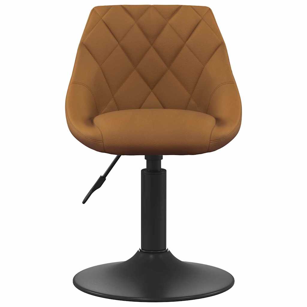 vidaXL Chaises de salle à manger pivotantes 2 pcs Marron 46 x 44 x 77,5 cm