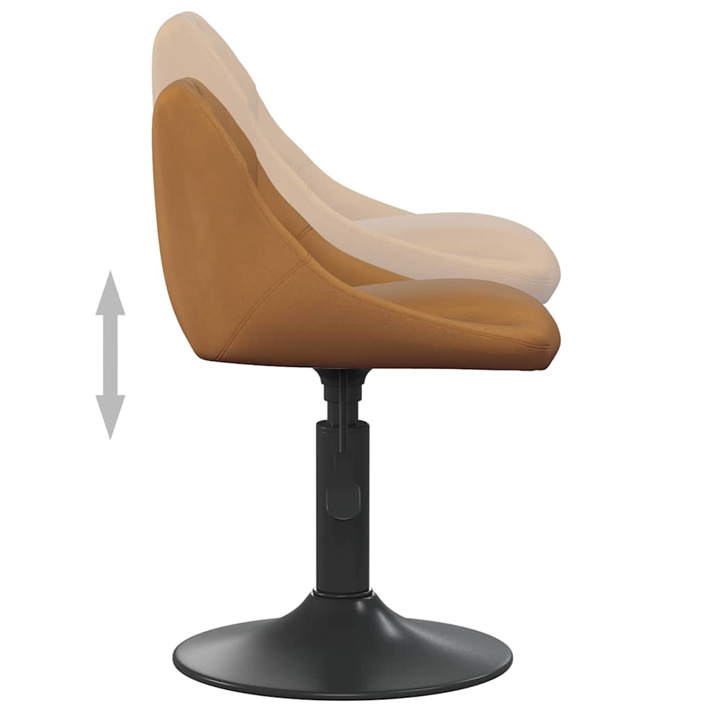 vidaXL Chaises de salle à manger pivotantes 2 pcs Marron 46 x 44 x 77,5 cm
