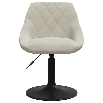 vidaXL Chaises de salle à manger pivotantes 2 pcs Crème Velours